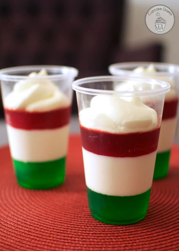 Holiday Jello Cups - Cupcake Diaries