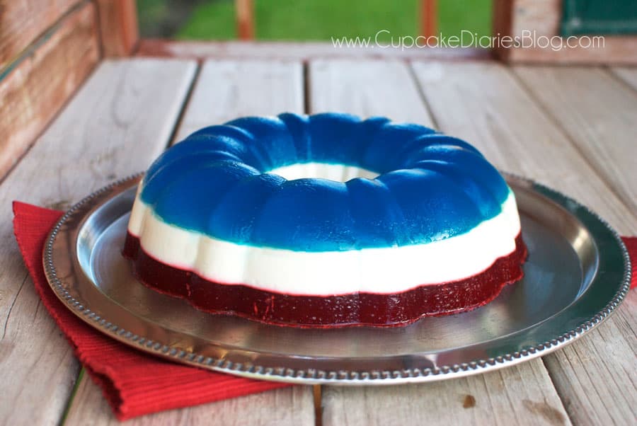 Red White and Blue Jello Poke Cake [+Video] - Oh Sweet Basil
