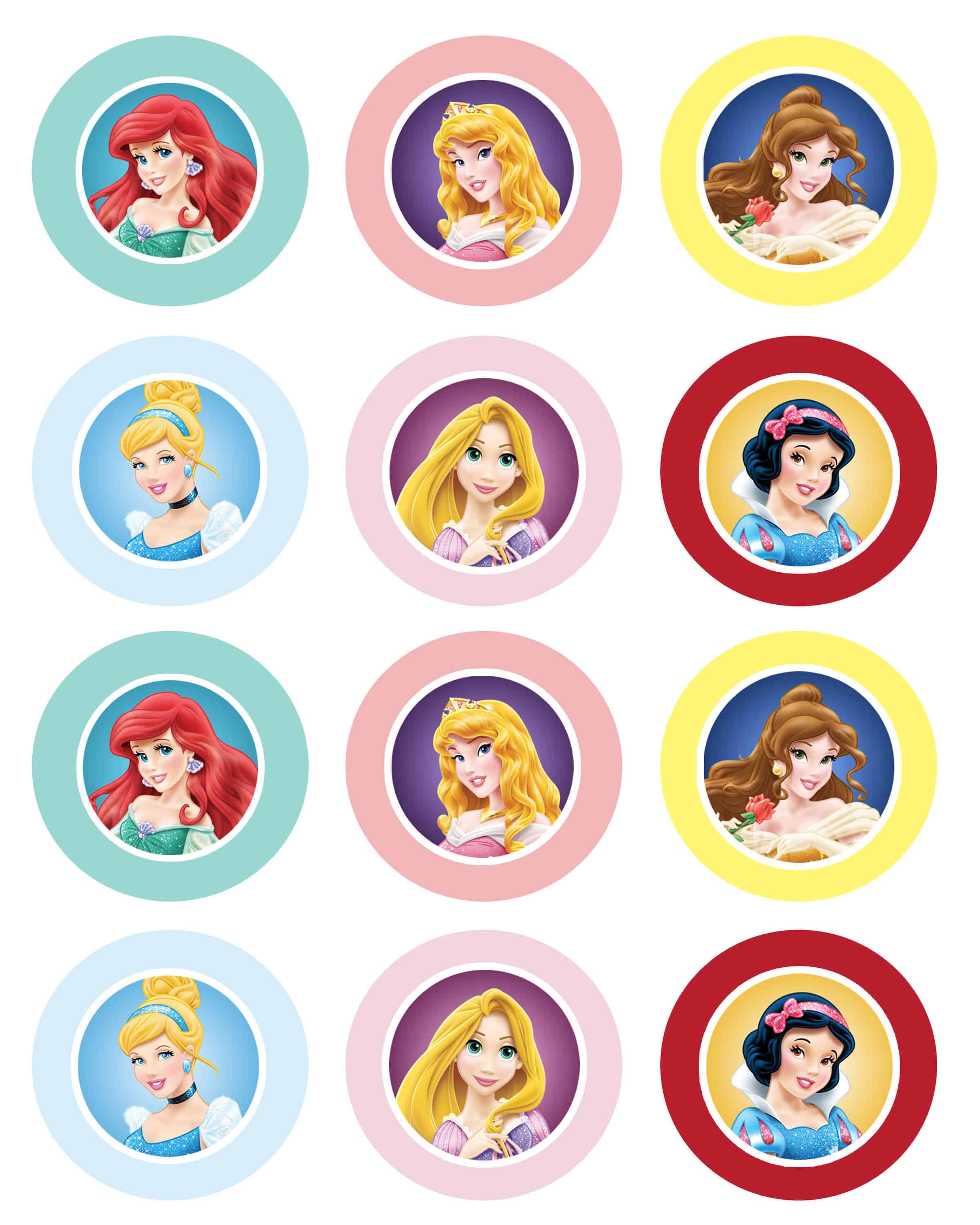 Princess Cupcake Toppers Disney Princess Cupcakes Cupcake Toppers Free