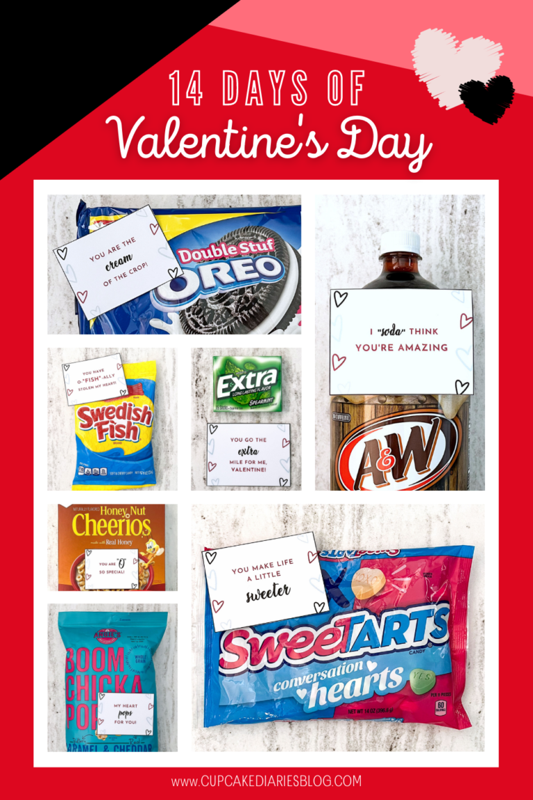 14 Days of Valentine's Day with FREE Printable Tags - Cupcake Diaries