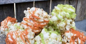 Popcorn Balls with Ghoul Drool & Pumpkin Guts {30 Days of Halloween – Day 11}