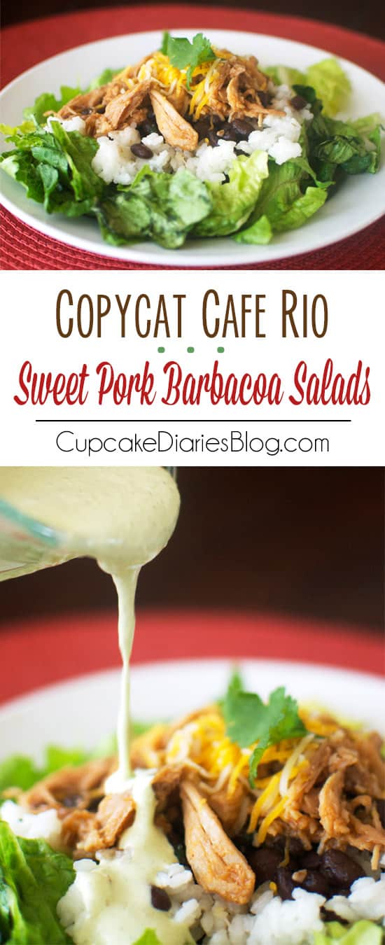 Copycat Cafe Rio Sweet Pork Barbacoa Salads - Cupcake Diaries