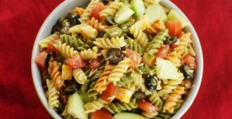 Easy Italian Pasta Salad - A perfect side dish for a summer potluck! We love this pasta salad with fried chicken. #ad #SummerFun