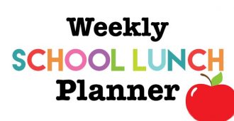 Keep the kids' weekly school lunch menu organized with this free printable!