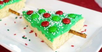 Christmas Tree Sugar Cookie Bars