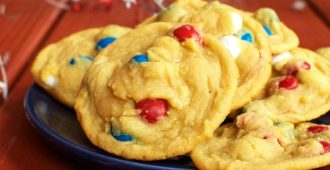 Patriotic M&M Cookies