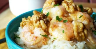 Honey Walnut Shrimp and Rice