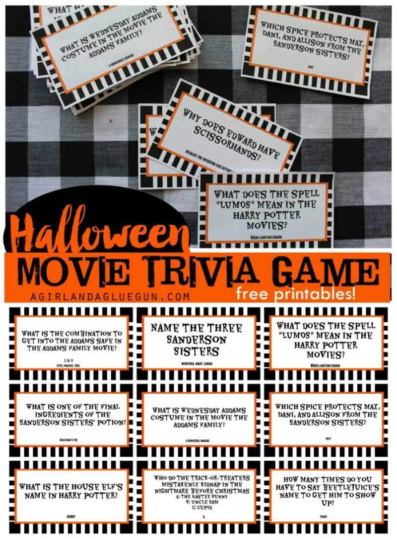 Printable Halloween Movie Trivia Game 30 Days Of Halloween Day 24