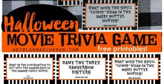 Printable Halloween Movie Trivia Game