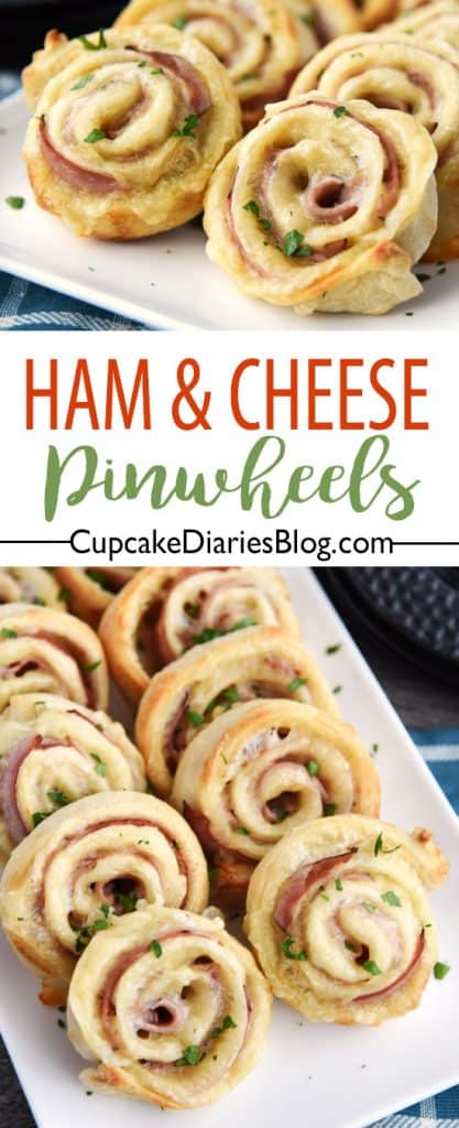 Easy Ham and Cheese Pinwheels - Cupcake Diaries