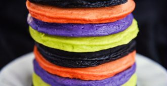 Colorful Halloween Pancakes