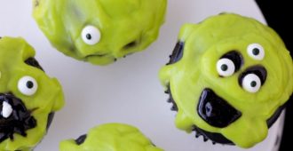 Slime Monster Cupcakes