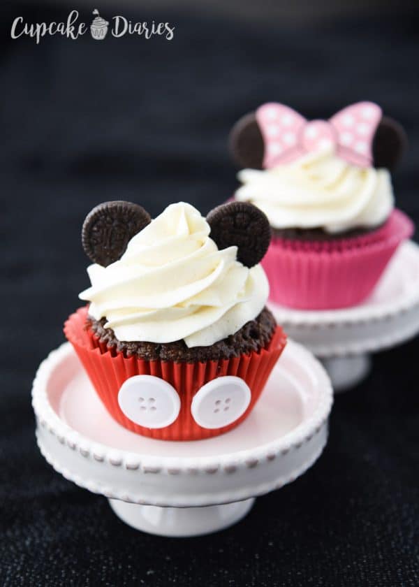 Mickey and Minnie Cupcakes - Cupcake Diaries