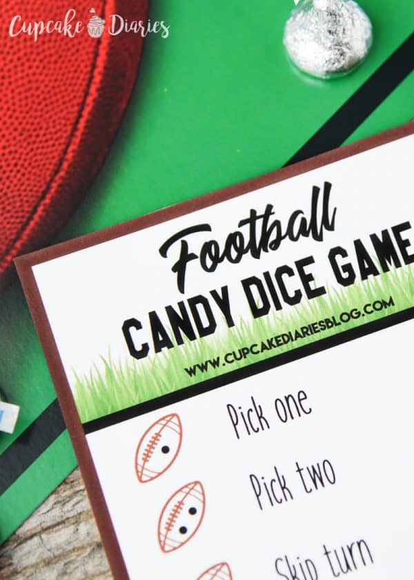 Football Candy Dice Game - Cupcake Diaries