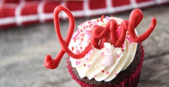 Share the love this Valentine's Day with a chocolate cupcake! "Love" Cupcakes are the perfect way to treat your valentine.