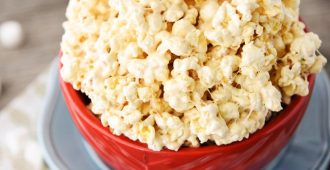 All you need for a relaxing night in is a blanket, your favorite TV show, and this bowl of The Best Caramel Popcorn Ever! You'll agree with me when you make it. It's amazing!