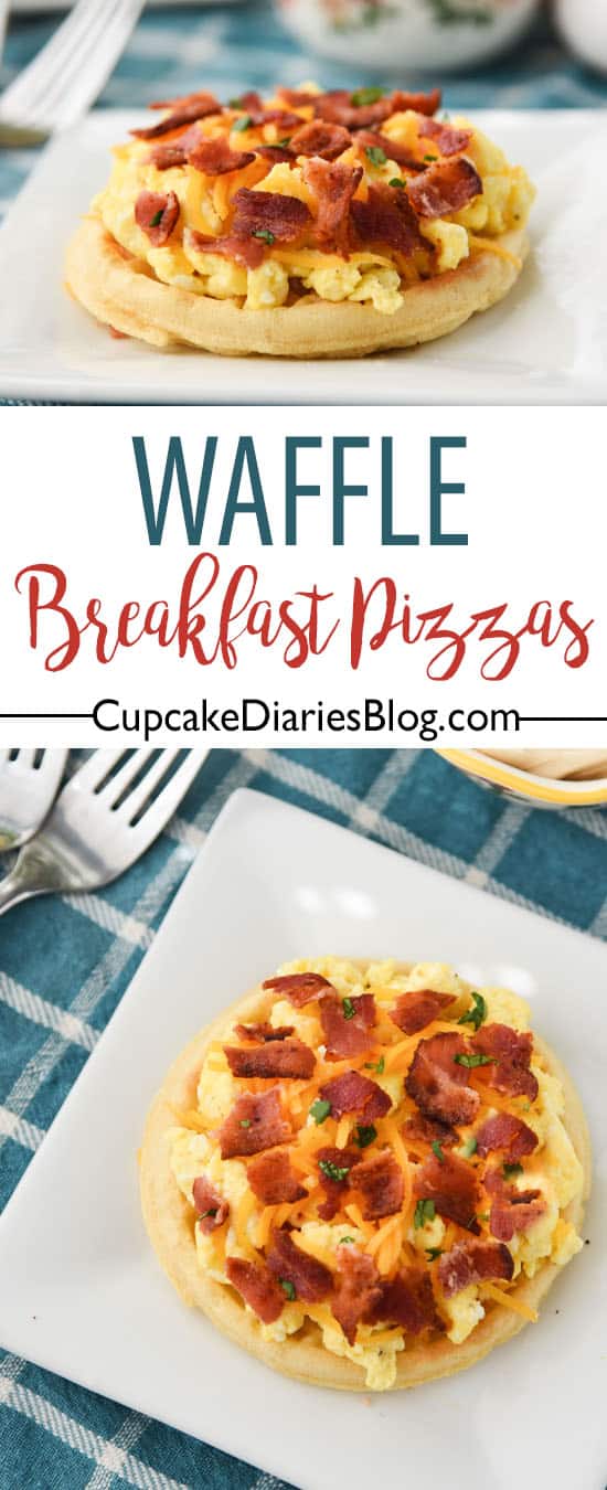 Waffle Breakfast Pizzas with Maple Butter - Cupcake Diaries