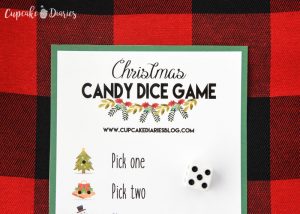 Christmas Candy Dice Game - Printable Game for Kids - Cupcake Diaries